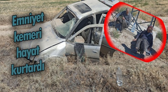 Aracın Hurdaya Döndüğü Kazada Emniyet Kemeri Hayat Kurtardı