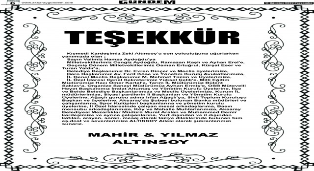 TEŞEKKÜR