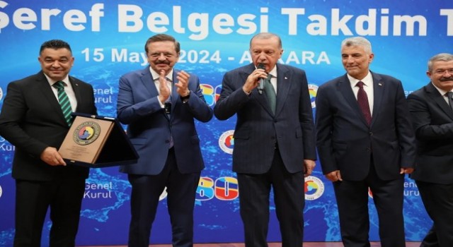 Koçaş Hizmet Şeref Madalyası’nı Cumhurbaşkanı Erdoğan’dan Aldı
