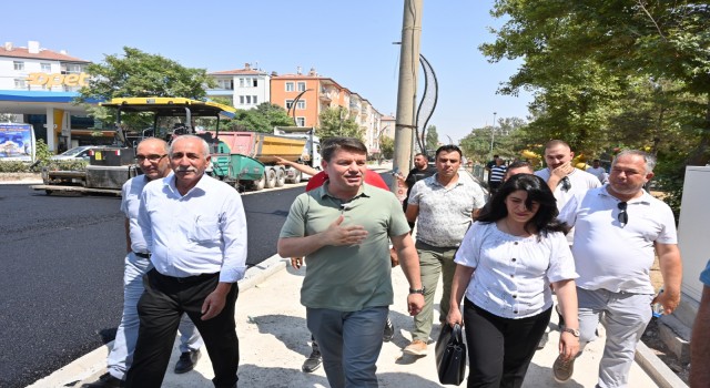 Başkan Dinçer Büyük Bölcek Caddesi’nde Çalışmaları Yerinde İnceledi