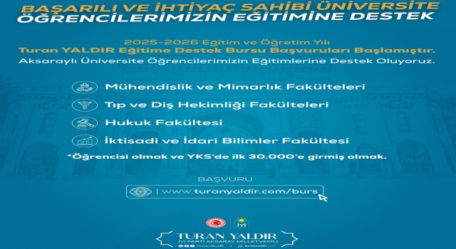 Milletvekili Yaldır’dan Üniversite Öğrencilerine Burs Müjdesi