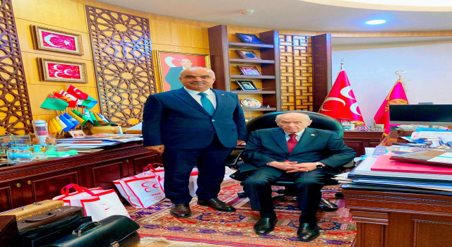 MHP Aksaray İl Başkanı Burhanettin Karataş, Devlet Bahçeli'yi ziyaret etti