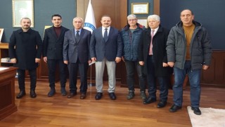 Ortaköy Üniversite Cami Yaptırma ve Yaşatma Derneği Yöneticilerinden Rektöre Ziyaret